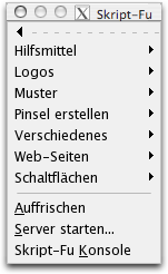 Das Untermenü Skript-Fu